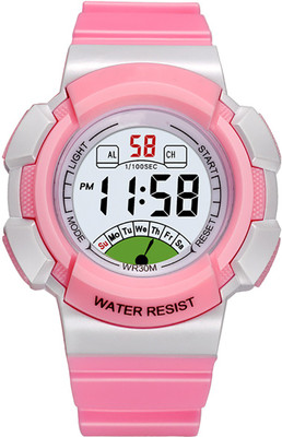 Time Up Big Dial Size New Style Alarm & Light 4-15 Years Age Group Digital Watch  - For Boys & Girls