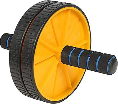ADONYX Ab Roller, Abdominal Exercise Wheel With Knee Mat, Core Roller Ab Exerciser(Yellow, Black)