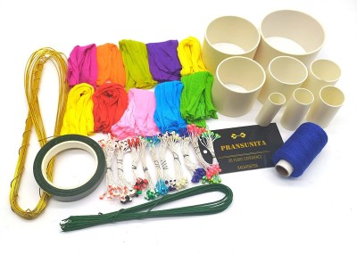 PRANSUNITA Complete Stocking Flower Making kit for Beginners - Includes Flower Making