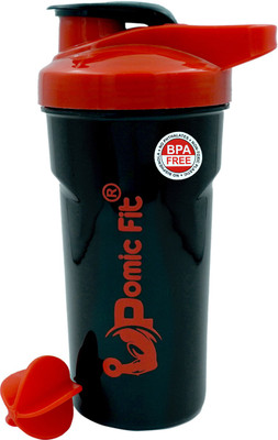 Pomic fit 700 ml Plastic Shaker(Pack of 1, Black)