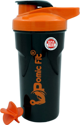 Pomic fit 700 ml Plastic Shaker(Pack of 1, Black)