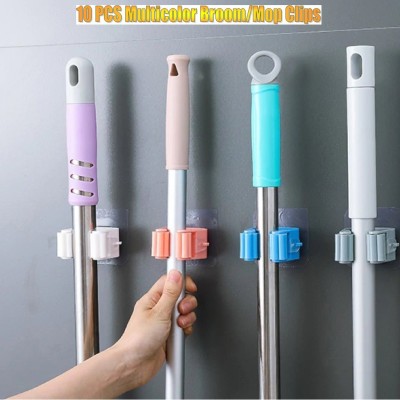 ZURU BUNCH Multicolor Plastic Broom Holder(10 Holders)
