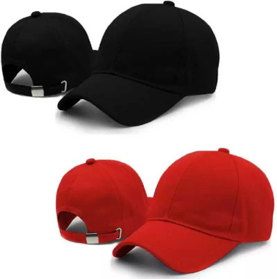 ALAMOS Solid Sports/Regular Cap Cap(Pack of 2)