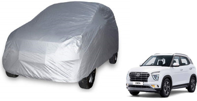 Auto Hub Car Cover For Hyundai Creta (Without Mirror Pockets)(Silver)