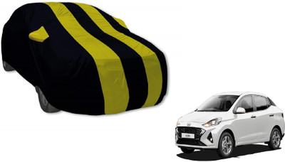 Auto Hub Car Cover For Hyundai Aura (With Mirror Pockets)(Yellow)