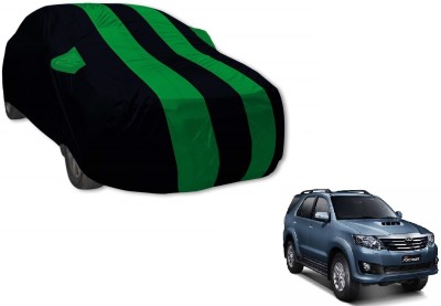 Auto Hub Car Cover For Toyota New Fortuner (With Mirror Pockets)(Green)