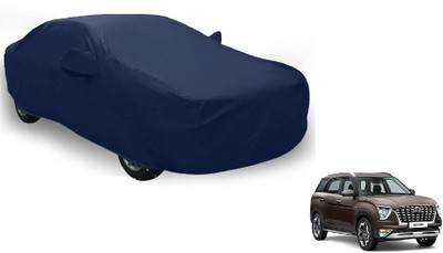 Auto Hub Car Cover For Hyundai Alcazar (With Mirror Pockets)(Blue)