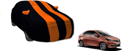 MOCKHE Car Cover For Tata Tigor (With Mirror Pockets)(Orange)