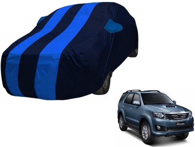 Auto Hub Car Cover For Toyota New Fortuner (With Mirror Pockets)(Blue)