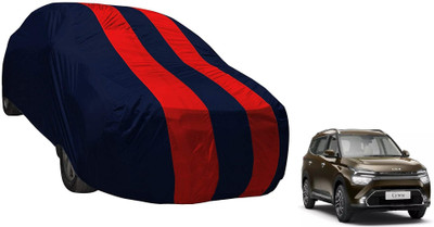 Auto Hub Car Cover For Kia Carens (With Mirror Pockets)(Red)
