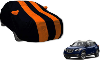 Auto Hub Car Cover For Nissan Kicks (With Mirror Pockets)(Orange)