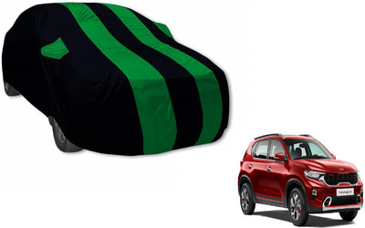Auto Hub Car Cover For Kia Sonet (With Mirror Pockets)(Green)