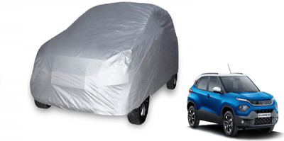 Auto Hub Car Cover For Tata Punch (Without Mirror Pockets)(Silver)