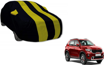MOCKHE Car Cover For Kia Sonet (With Mirror Pockets)(Yellow)