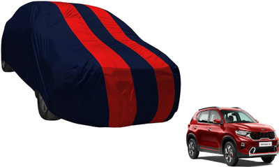 Auto Hub Car Cover For Kia Sonet (With Mirror Pockets)(Red)