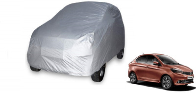 Auto Hub Car Cover For Tata Tigor (Without Mirror Pockets)(Silver)