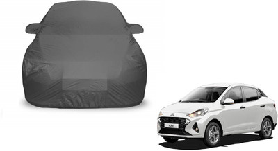 MOCKHE Car Cover For Hyundai Aura (With Mirror Pockets)(Grey)