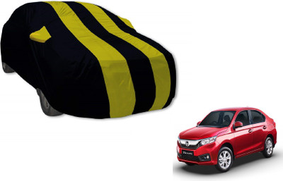 Auto Hub Car Cover For Honda Amaze (With Mirror Pockets)(Yellow)