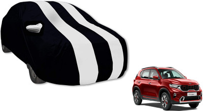 MOCKHE Car Cover For Kia Sonet (With Mirror Pockets)(White)