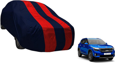 Auto Hub Car Cover For Kia SELTOS (With Mirror Pockets)(Red)