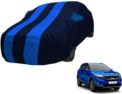 Auto Hub Car Cover For Kia SELTOS (With Mirror Pockets)(Blue)