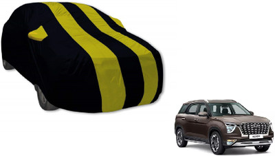 Auto Hub Car Cover For Hyundai Alcazar (With Mirror Pockets)(Yellow)