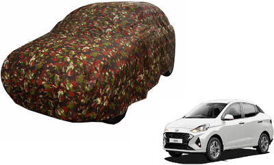 Auto Hub Car Cover For Hyundai Aura (Without Mirror Pockets)(Green)