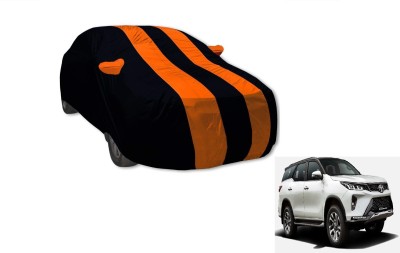 Auto Hub Car Cover For Toyota Universal For Car (With Mirror Pockets)(Orange)