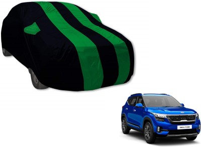 Auto Hub Car Cover For Kia SELTOS (With Mirror Pockets)(Green)