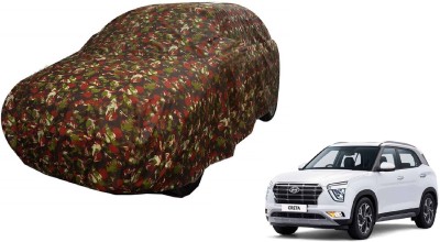 MOCKHE Car Cover For Hyundai Creta (Without Mirror Pockets)(Green)