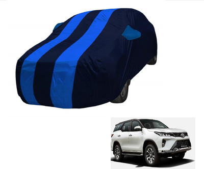 Auto Hub Car Cover For Toyota Universal For Car (With Mirror Pockets)(Blue)