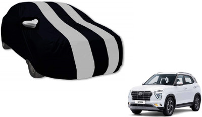Auto Hub Car Cover For Hyundai Creta (With Mirror Pockets)(Silver)
