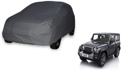 Auto Hub Car Cover For Mahindra Thar (Without Mirror Pockets)(Grey)