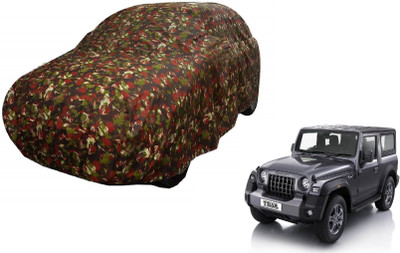 Auto Hub Car Cover For Mahindra Thar (Without Mirror Pockets)(Green)