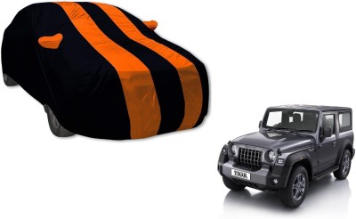 Auto Hub Car Cover For Mahindra Thar (With Mirror Pockets)(Orange)