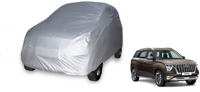 Auto Hub Car Cover For Hyundai Alcazar (Without Mirror Pockets)(Silver)