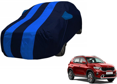 Auto Hub Car Cover For Kia Sonet (With Mirror Pockets)(Blue)