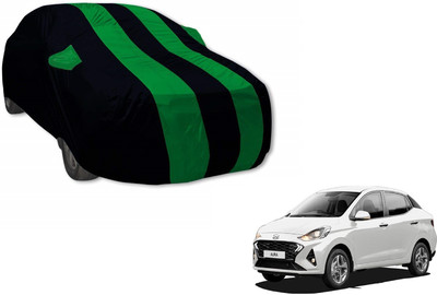 Auto Hub Car Cover For Hyundai Aura (With Mirror Pockets)(Green)