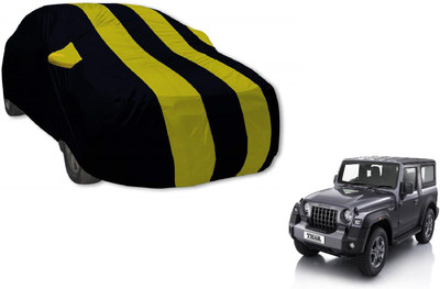 Auto Hub Car Cover For Mahindra Thar (With Mirror Pockets)(Yellow)