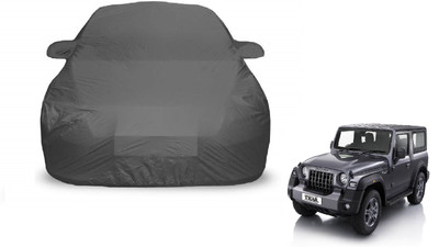 Auto Hub Car Cover For Mahindra Thar (With Mirror Pockets)(Grey)