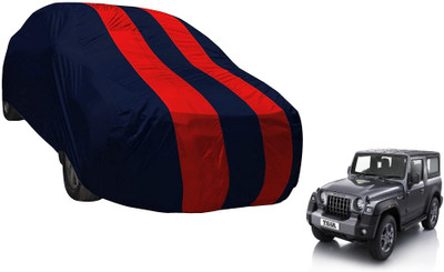 MOCKHE Car Cover For Mahindra Thar (With Mirror Pockets)(Red)