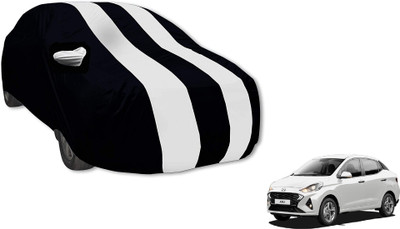Auto Hub Car Cover For Hyundai Aura (With Mirror Pockets)(White)