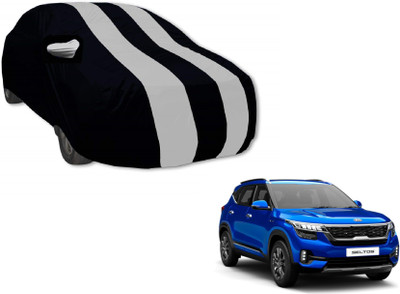 Auto Hub Car Cover For Kia SELTOS (With Mirror Pockets)(Silver)