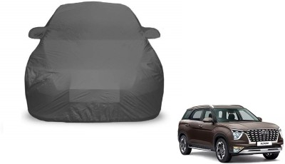 MOCKHE Car Cover For Hyundai Alcazar (With Mirror Pockets)(Grey)