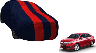 Auto Hub Car Cover For Honda Amaze (With Mirror Pockets)(Red)