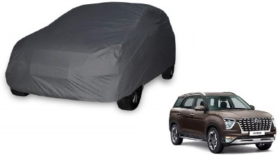 MOCKHE Car Cover For Hyundai Alcazar (Without Mirror Pockets)(Grey)