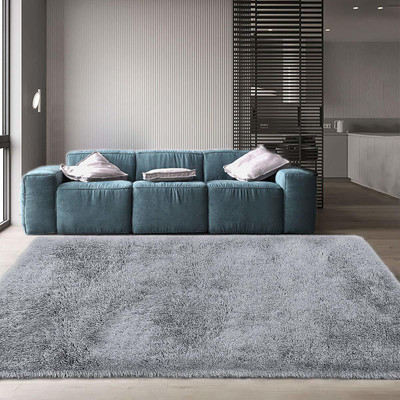AyanCarpets Grey Polyester Carpet(2 ft,  X 3 ft, Rectangle)
