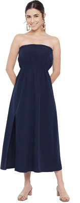 ALL WAYS YOU Women Tube Black Midi/Calf Length Dress