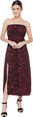 ALL WAYS YOU Women Tube Multicolor Midi/Calf Length Dress