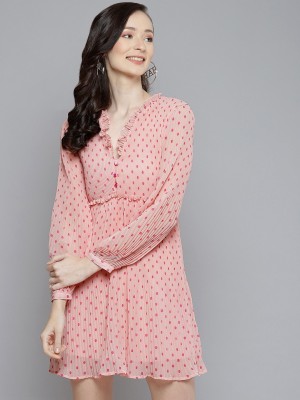 SASSAFRAS Women A-line Pink Dress